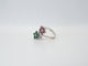 Bague 53 Bague fleurs or blanc rubis émeraudes 58 Facettes 5196