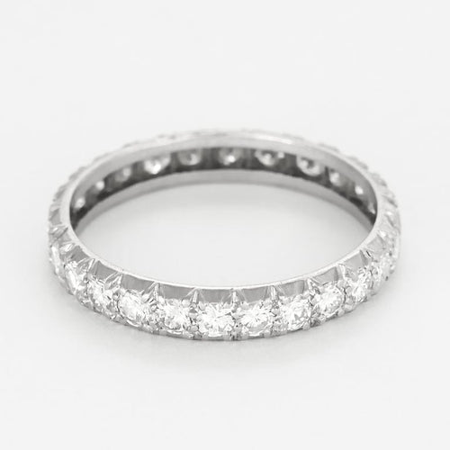 Bague 57 Alliances américaine en or gris et diamants 58 Facettes MON0828X5