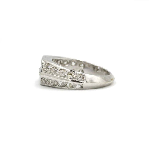 Bague 50 Bague Or blanc 24 Diamants 58 Facettes R220075