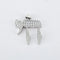 Pendentif Pendentif HAI - LA VIE or blanc diamants 58 Facettes