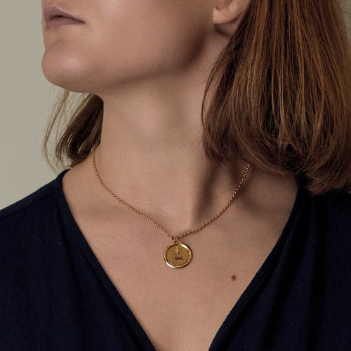 Pendentif Augis - Médaille sentimentale en or jaune 58 Facettes HOU5747