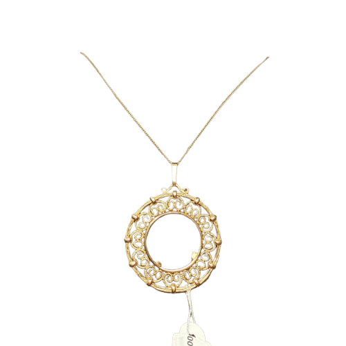 Pendentif Pendentif porte-pièce en or jaune 18 carats 6,33 g 58 Facettes 250093