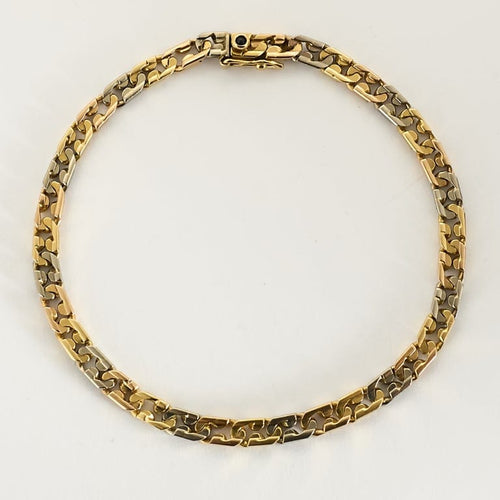 Bracelet Bracelet gourmette trois ors 58 Facettes TOU1817