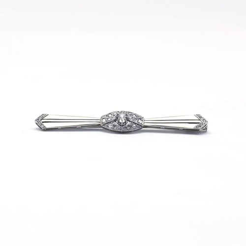 Broche Broche or blanc platine et diamants 58 Facettes 140246R