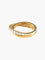 Bague 54 Alliance demi-tour entrelacée en or jaune et diamants 58 Facettes 402 50014