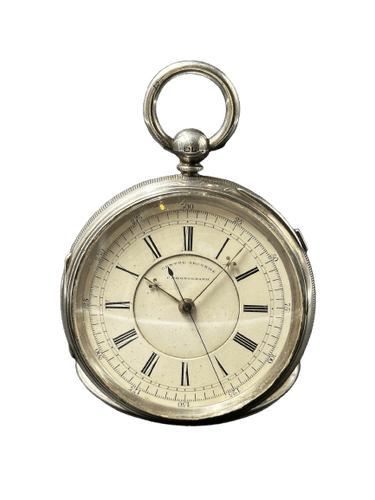 Montre Lichtenstein Manchester - Montre de poche chronographe en argent Chester 1894 58 Facettes