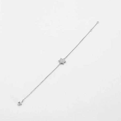 Bracelet Bracelet or blanc 18 carats serti de diamants 58 Facettes