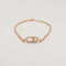 Bracelet Bracelet or rose diamants 58 Facettes