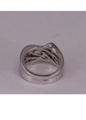 Bague 54 Bague Knott Or blanc Diamants 58 Facettes RNG0552