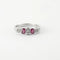 Bague 54 Bague Saphirs roses et éclats de diamants 58 Facettes