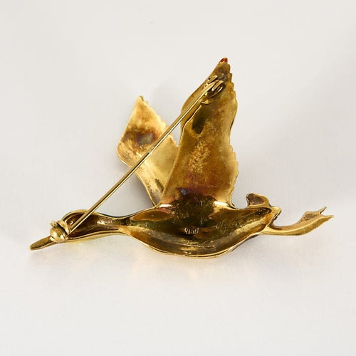 Broche Broche "Canard" en or jaune et émaux 58 Facettes ASN0685X2