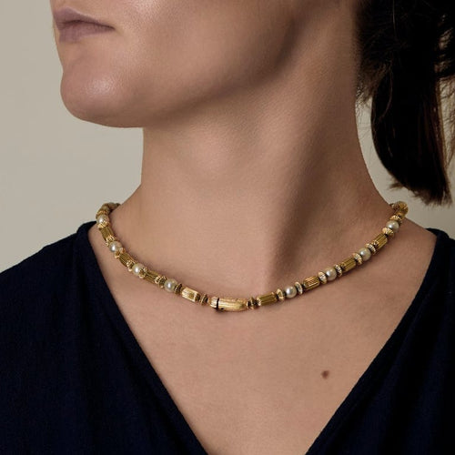 Collier Ilias Lalaounis  - Rare Collier en or jaune et perles 58 Facettes CAN1616X4