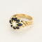 Bague 60.5 Bague "Fleur" en or jaune, saphir et diamants 58 Facettes LEN1849X2