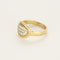 Bague 52.5 Bague en or jaune et or gris, diamants 58 Facettes VAN0760X2