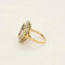 Bague 49.5 Bague pompadour en or jaune et blanc 18K avec améthyste et diamants 58 Facettes 58FC168