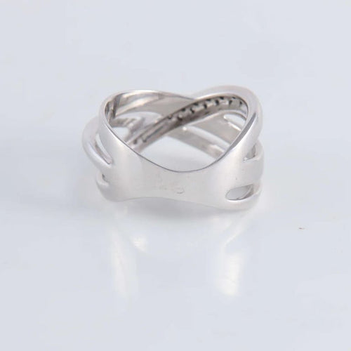 Bague 59 Bague Croisée Diamants 58 Facettes FM97