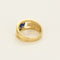 Bague 55.5 Bague en or jaune, saphir et diamants 58 Facettes BIA1308