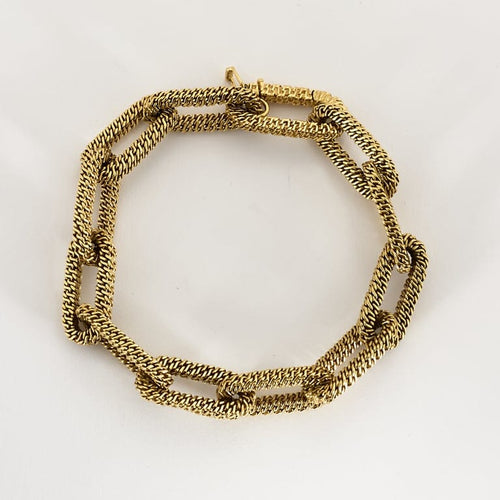 Bracelet GAY Frères -Elégant Bracelet or jaune à grosse maille forçat tressée 58 Facettes ENG11540