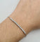 Bracelet Bracelet or blanc serti d’une barrette de diamants 58 Facettes