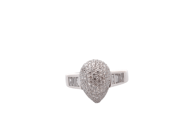 Bague 60 Bague en or 18k et diamants taille brillant et baguette 58 Facettes 27706dv