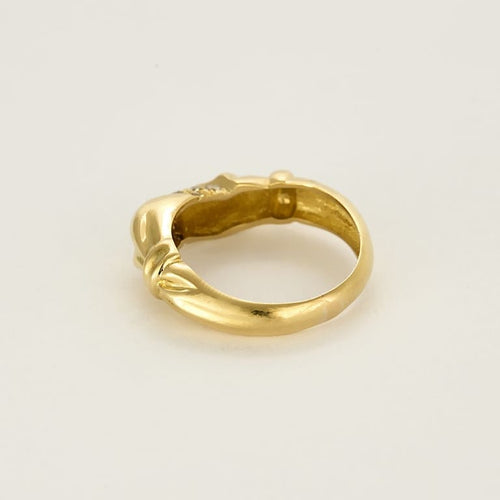 Bague 55 Bague jonc en or jaune et diamants 58 Facettes SEN2452