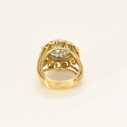 Bague 51 Bague en Or jaune & blanc 18k Diamant 58 Facettes SEN2429X2
