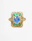 Bague 53 Bague entourage Pompadour en or jaune 18 carats saphir, tanzanites et diamants 58 Facettes