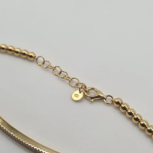 Bracelet Bracelet or jaune serti d’une barrette de diamants 58 Facettes