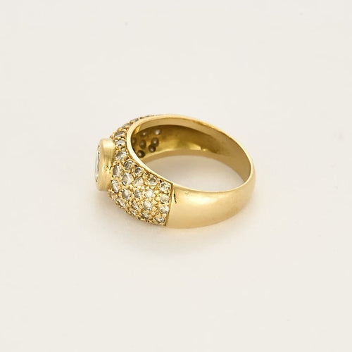 Bague 50.5 Bague en or jaune et diamants 58 Facettes CAS0475