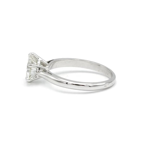 Bague 53 Solitaire en or blanc, diamant 58 Facettes 230018R