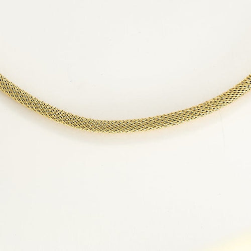 Collier Collier en or jaune à maille tubulaire tressée 58 Facettes VILLEF0221
