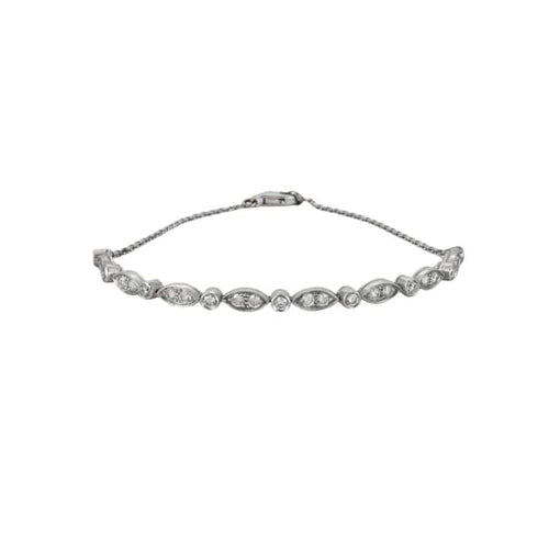 Bracelet Bracelet or blanc diamants 58 Facettes