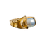 Bague 60 Lapponia - Bague en or jaune 14 carats avec perle grise 58 Facettes 2896
