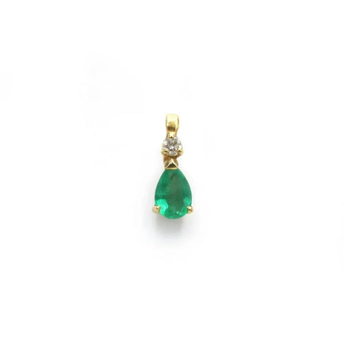 Pendentif Pendentif Or jaune, Emeraude & Diamant 58 Facettes 260056R