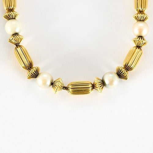 Collier Ilias Lalaounis  - Rare Collier en or jaune et perles 58 Facettes 58FC110