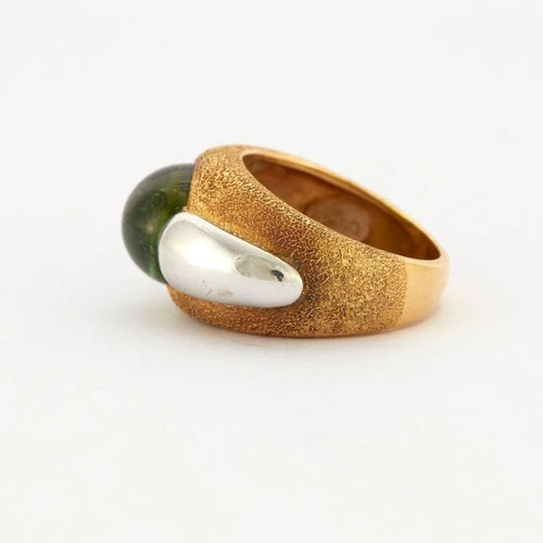 Bague 53 Bague Jonc Or jaune Péridot 58 Facettes 4886