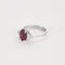 Bague 54 Bague - Rubis ovale et diamants en or blanc 18k 58 Facettes LJ25-302