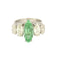 Bague 52.5 Bague marquise en or gris 18k avec tourmaline verte et diamants 58 Facettes BA1456