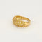 Bague 59 Bague bandeau or jaune et diamants 58 Facettes CAL2259