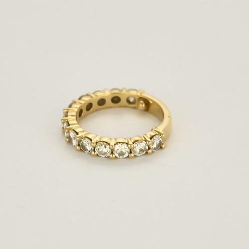 Bague 50 Demi - Alliance en or jaune et diamants 58 Facettes PER0479