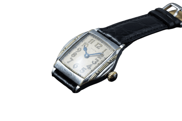 Montre Elgin Spartan - Montre 1913 en nickel chromé 58 Facettes