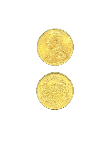 Marengo 20 francs Albert I - Pièce d’or 22 carats 58 Facettes