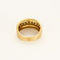 Bague 59 Bague jonc godronnée en or jaune et diamants 58 Facettes PAL3880