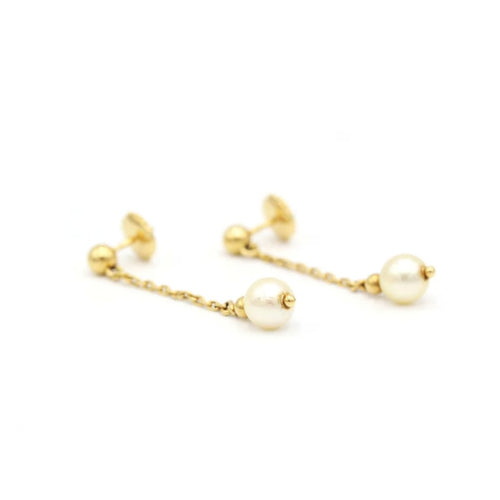 Boucles d'oreilles Boucles d'oreilles - Or & Perles 58 Facettes 250065R
