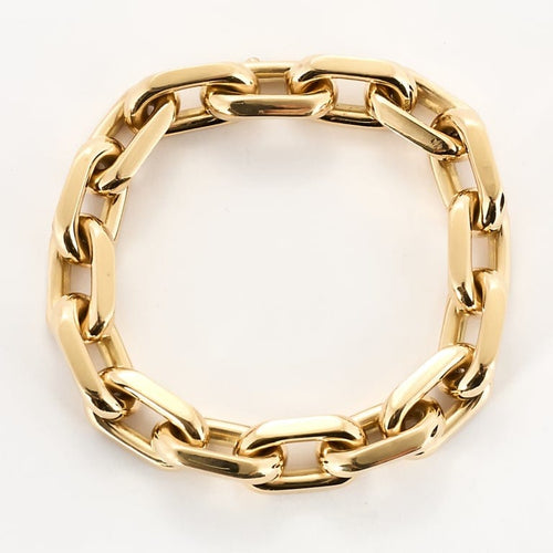 Bracelet Bracelet à large maille en or jaune 58 Facettes REU1340