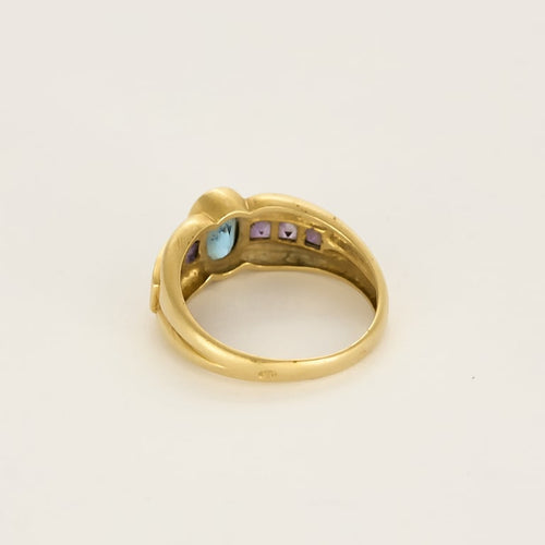 Bague 52.5 Bague en or jaune, topaze et améthyste 58 Facettes CHAL1442X2