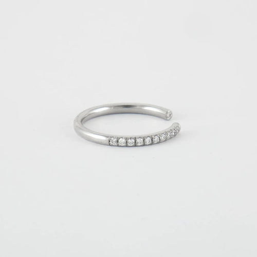 Bague 55 Bague en or blanc diamants 58 Facettes