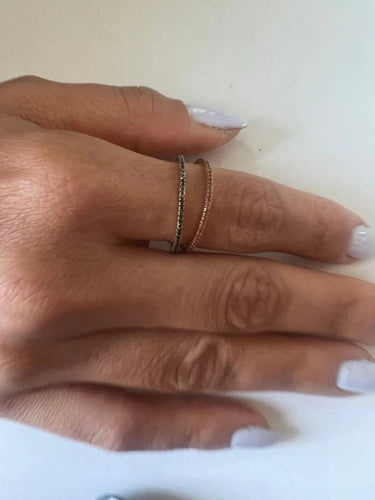 Bague 54 Bagues doubles en diamant et saphir orange 58 Facettes ME-R-03-04