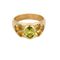 Bague 56 Bague en or jaune, péridot et citrines 58 Facettes MON0771