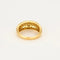 Bague 59 Bague bandeau or jaune et diamants 58 Facettes CAL2259